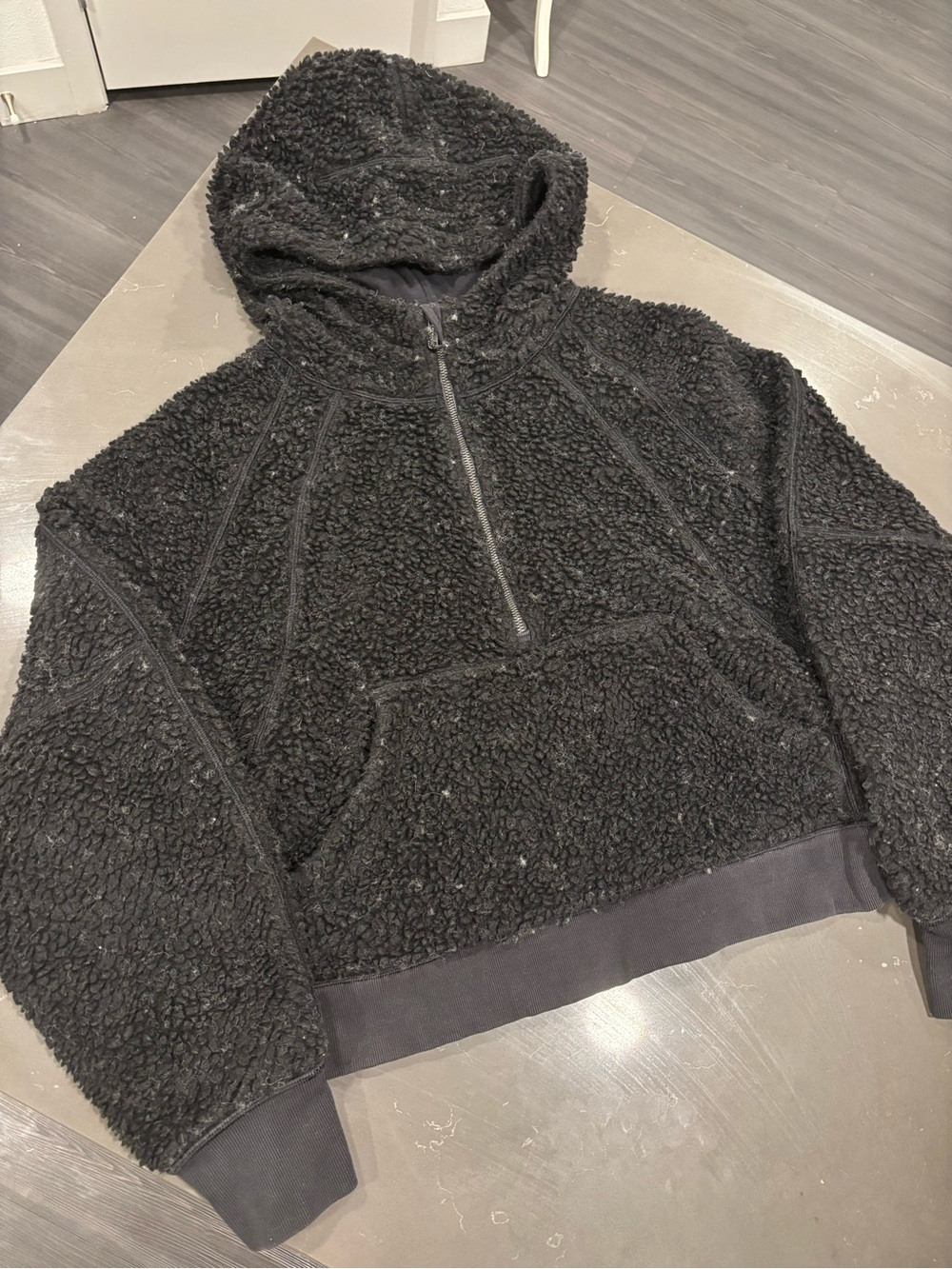 lululemon athletica Black Sherpa Half-Zip Hoodie